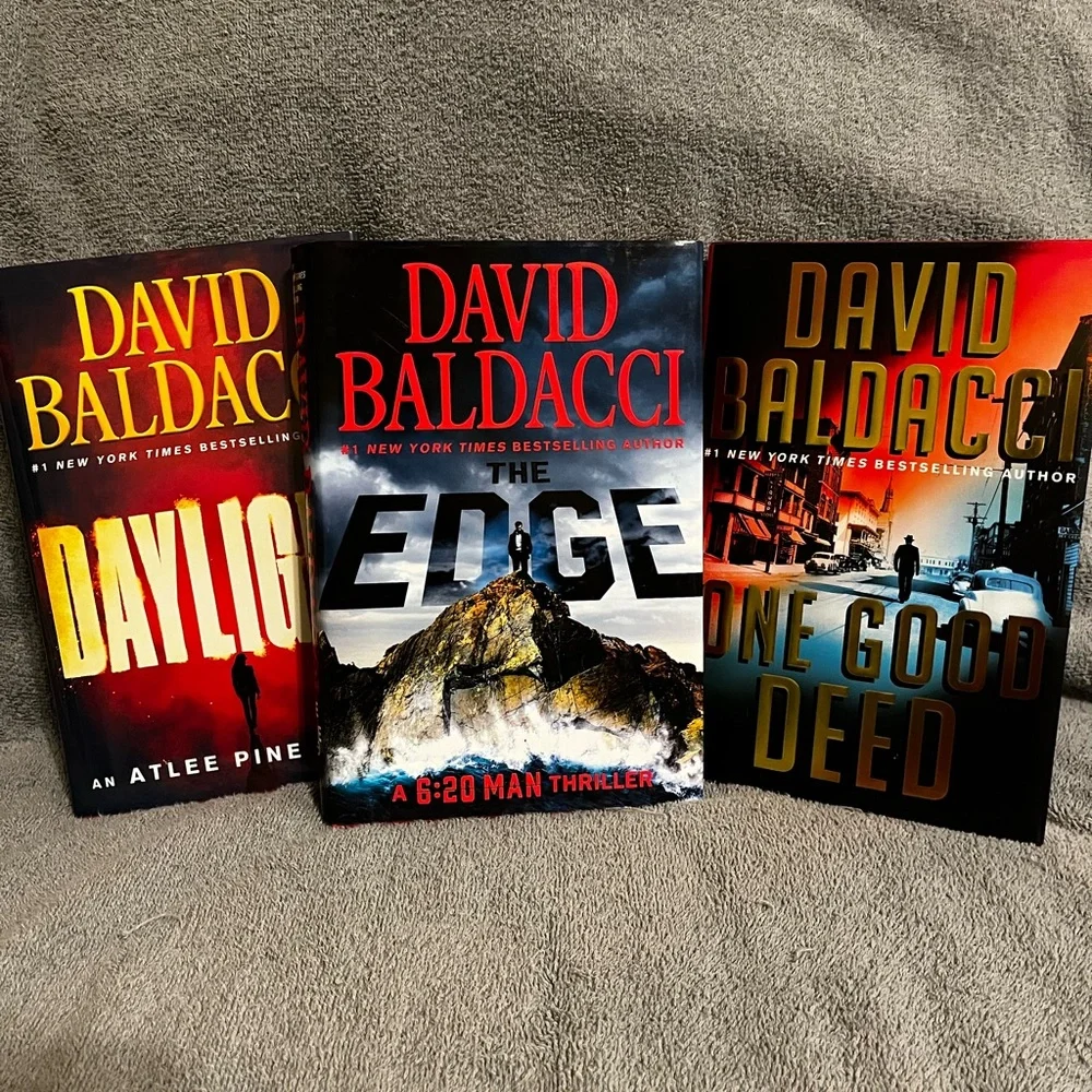 David Baldacci Hardcover Book Set - The Edge, One Good Deed,  Daylight